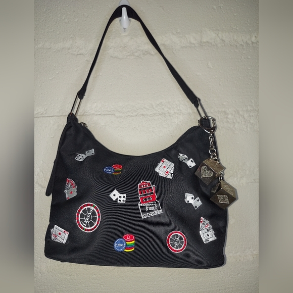 Handbags - Black Casino-Themed Women's Shoulder Bag